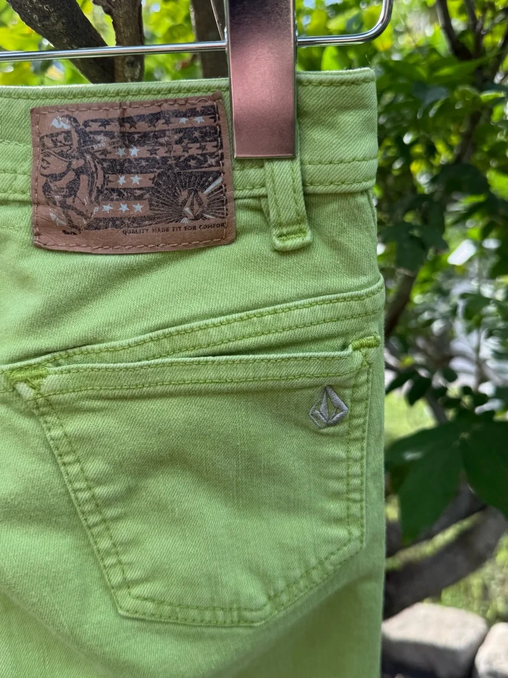 Volcom Kids Green Stretch Skinny Jeans